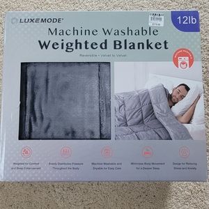 NIB Luxemode 12 lb. Velvet Washable Weighted Blanket